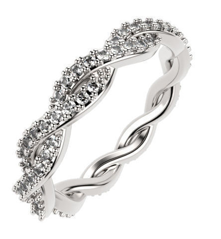 Twist Design Eternity Ring 3D print model