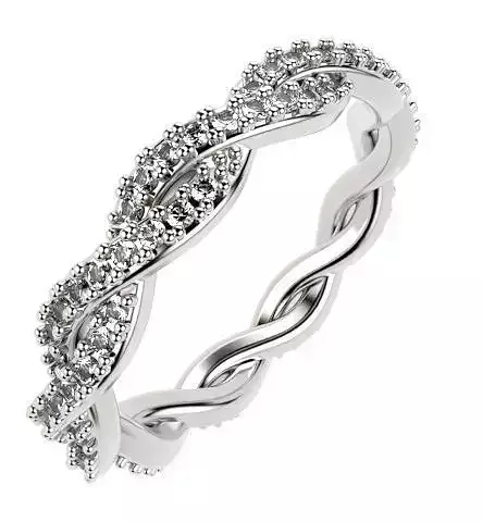 Twist Design Eternity Ring 3D print model