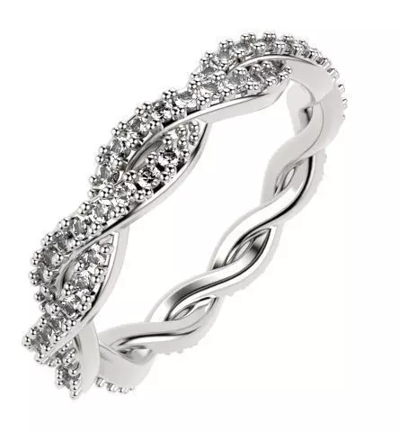 Twist Design Eternity Ring 3D print model_0