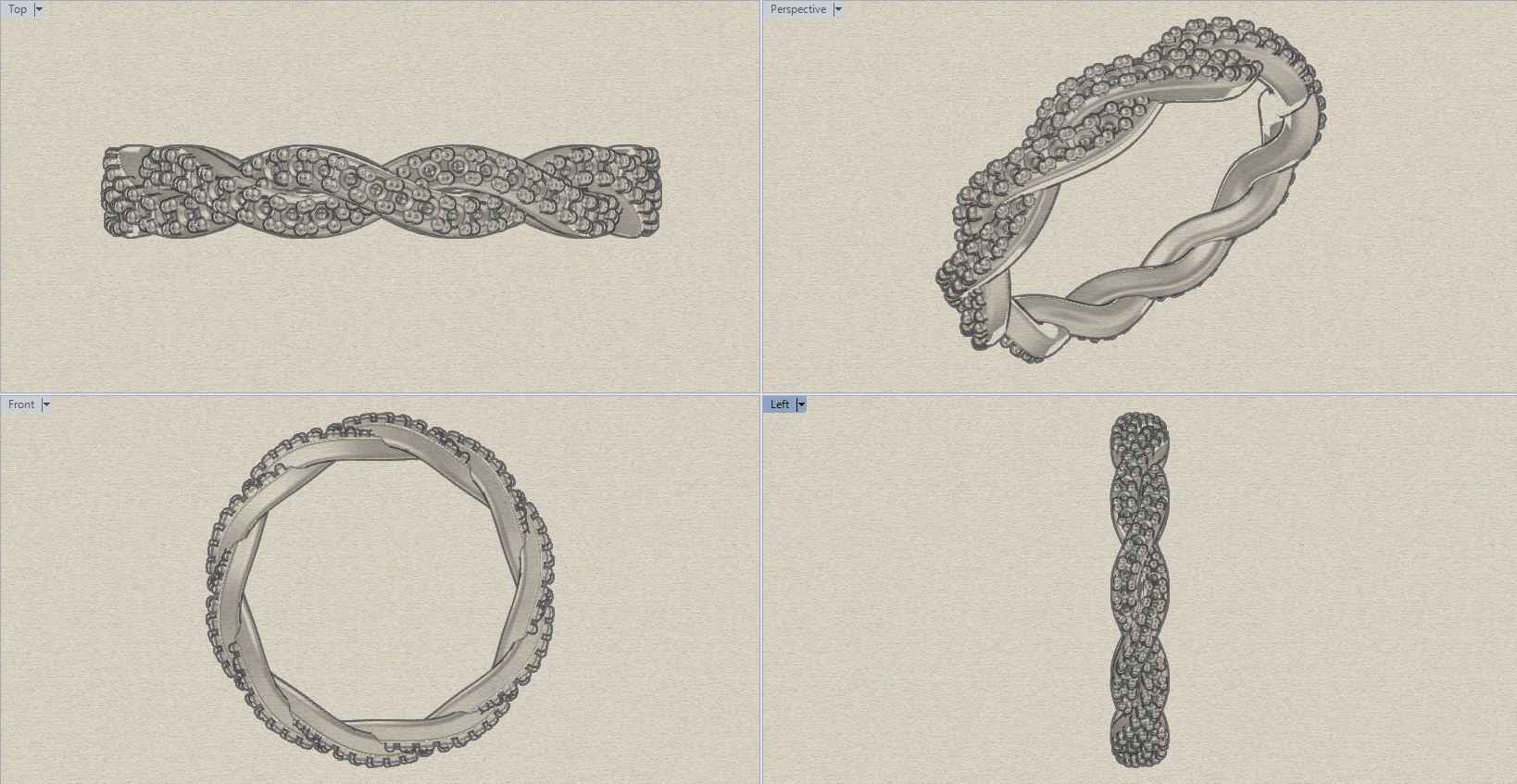 Twist Design Eternity Ring 3D print model_6