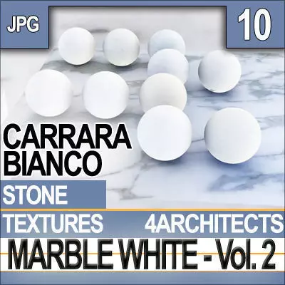 Marble White and Materials Vol 2 Carrara Bianco Texture_0