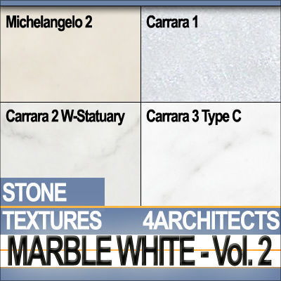 Marble White and Materials Vol 2 Carrara Bianco Texture_4