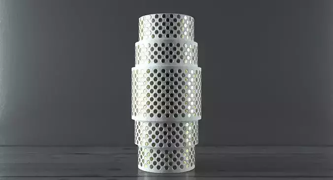 Rain Gold Vase Low-poly model