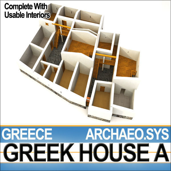 Ancient Greek House A 3D model_9