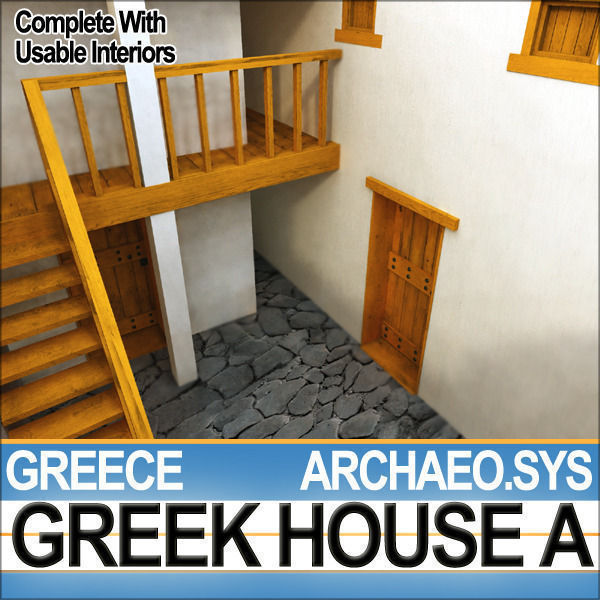 Ancient Greek House A 3D model_10