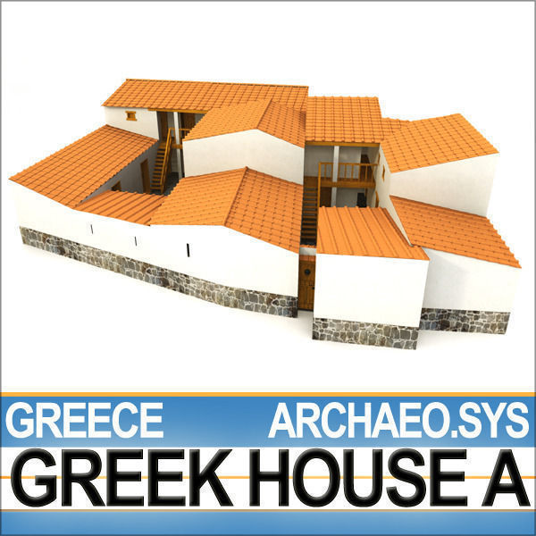 Ancient Greek House A 3D model_3