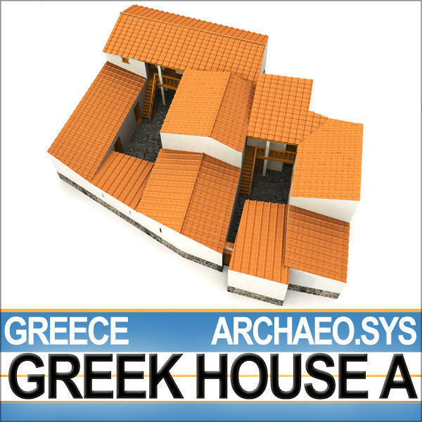 Ancient Greek House A 3D model_5