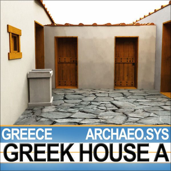 Ancient Greek House A 3D model_11