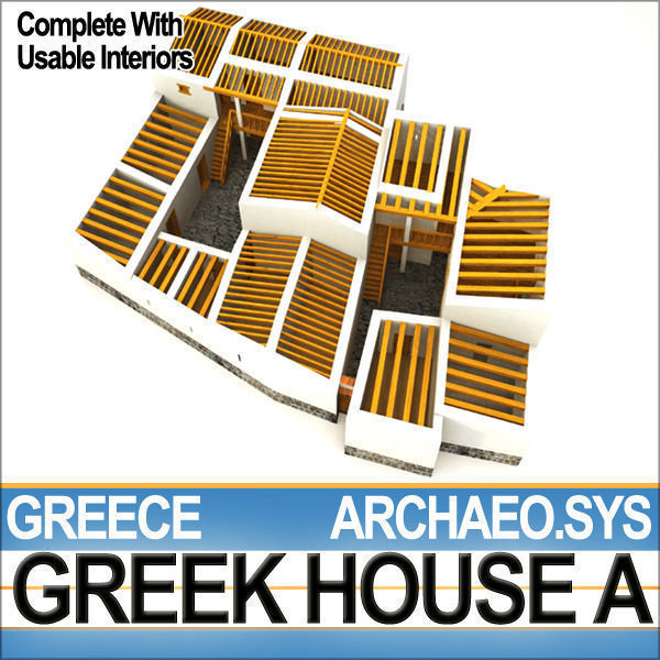 Ancient Greek House A 3D model_7