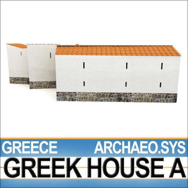 Ancient Greek House A 3D model_6