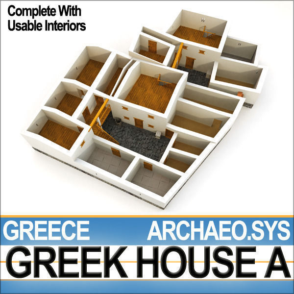 Ancient Greek House A 3D model_8
