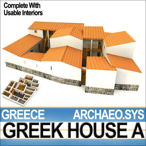 Ancient Greek House A 3D model_0