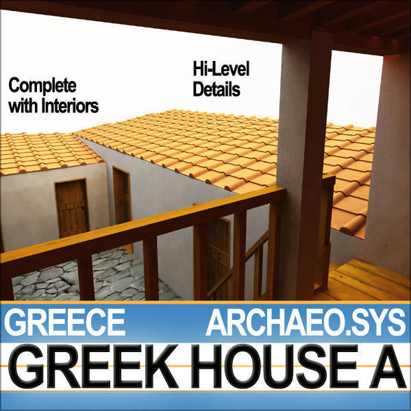 Ancient Greek House A 3D model_4