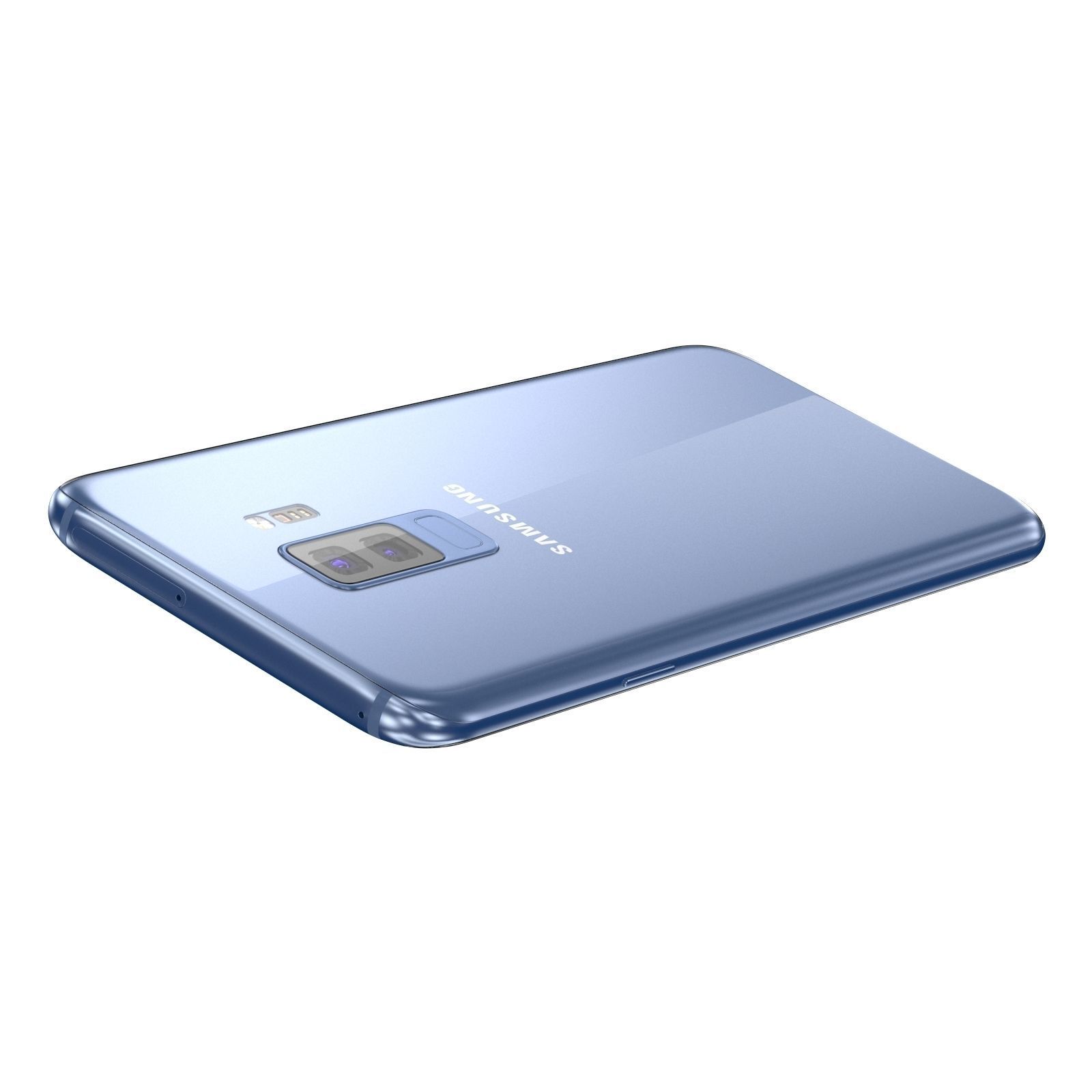 Samsung Galaxy S9 Plus Coral Blue 3D model_4