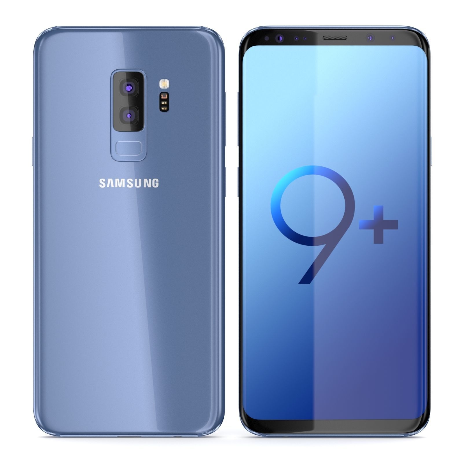 Samsung Galaxy S9 Plus Coral Blue 3D model_2