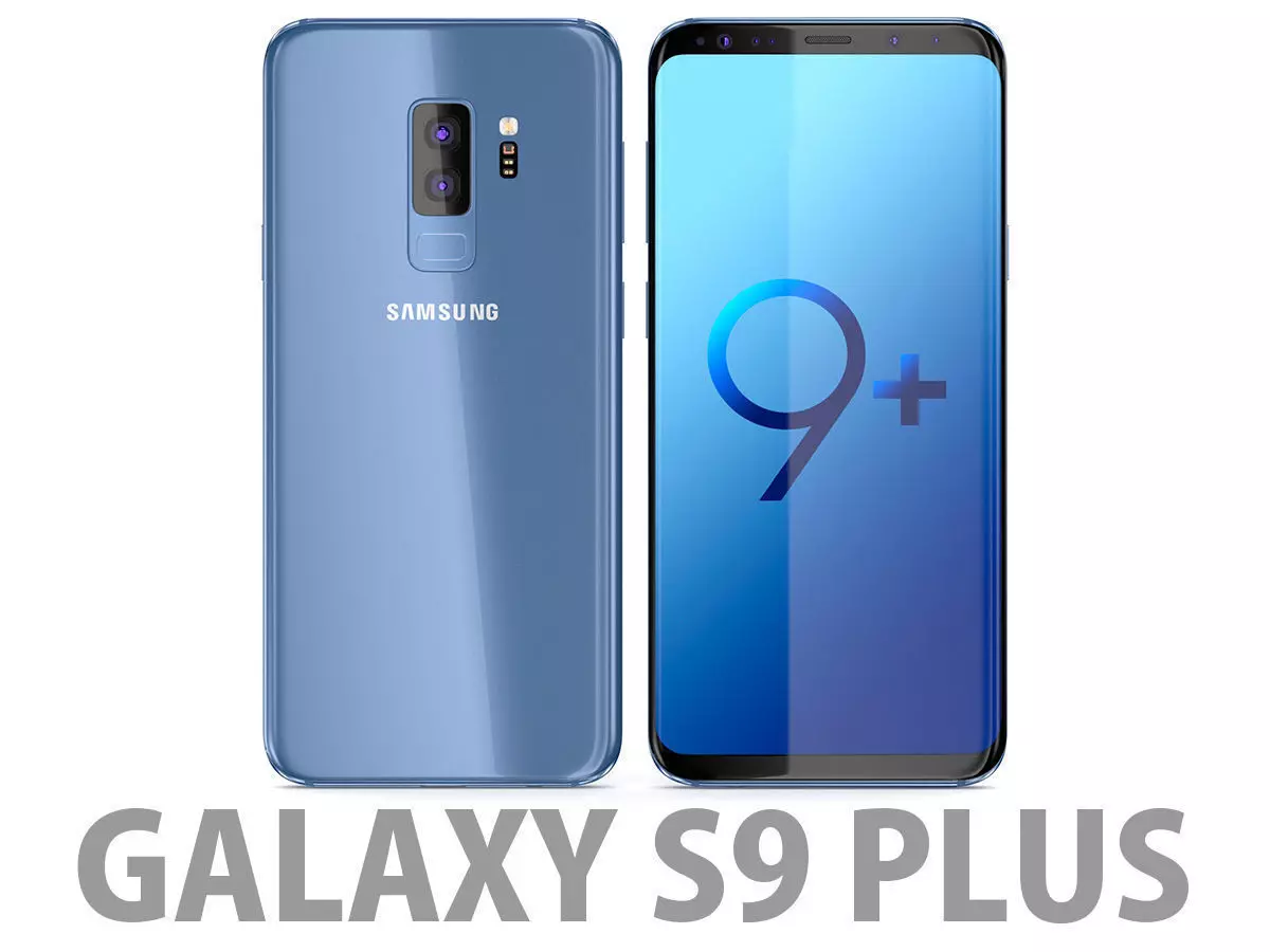 Samsung Galaxy S9 Plus Coral Blue 3D model_0
