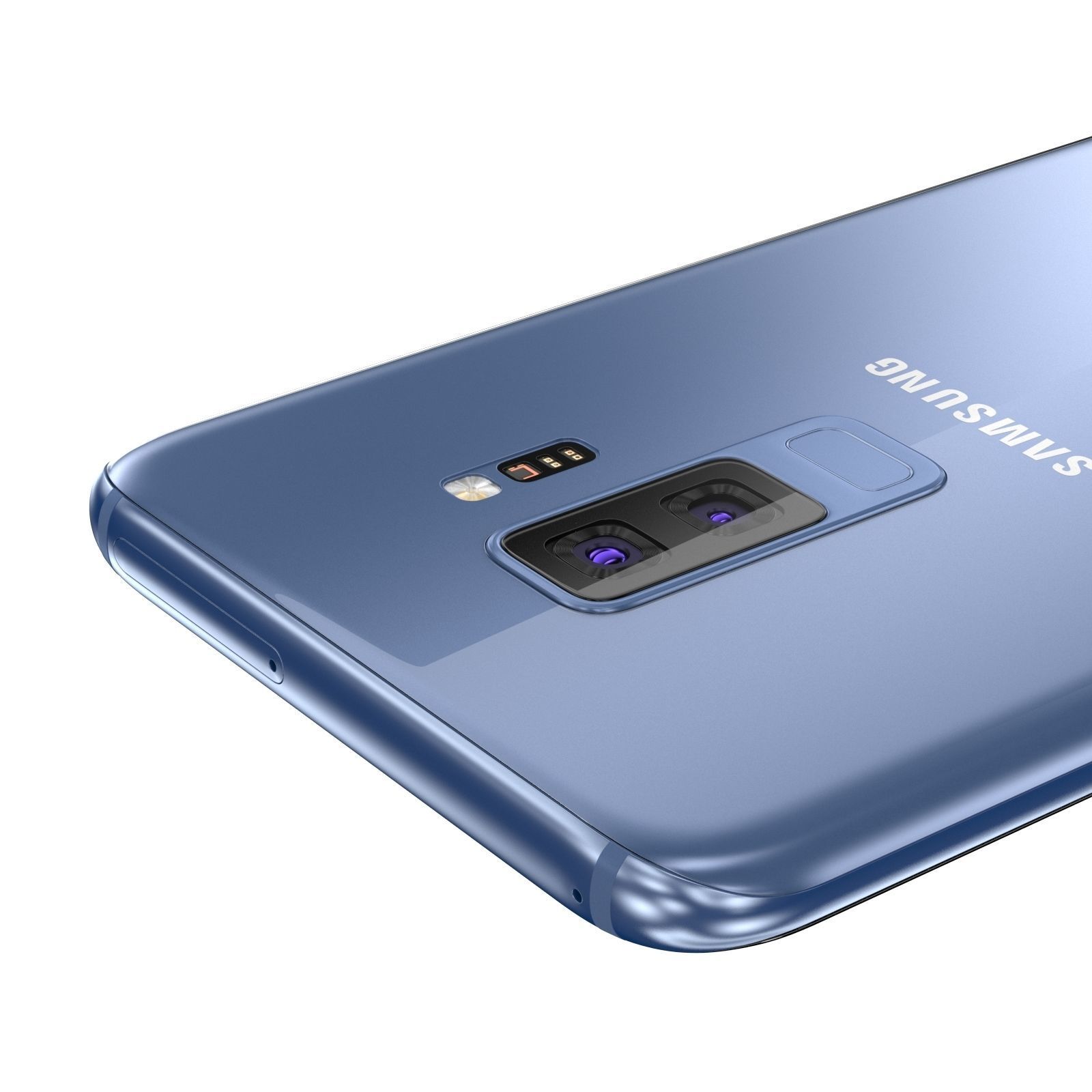 Samsung Galaxy S9 Plus Coral Blue 3D model_9