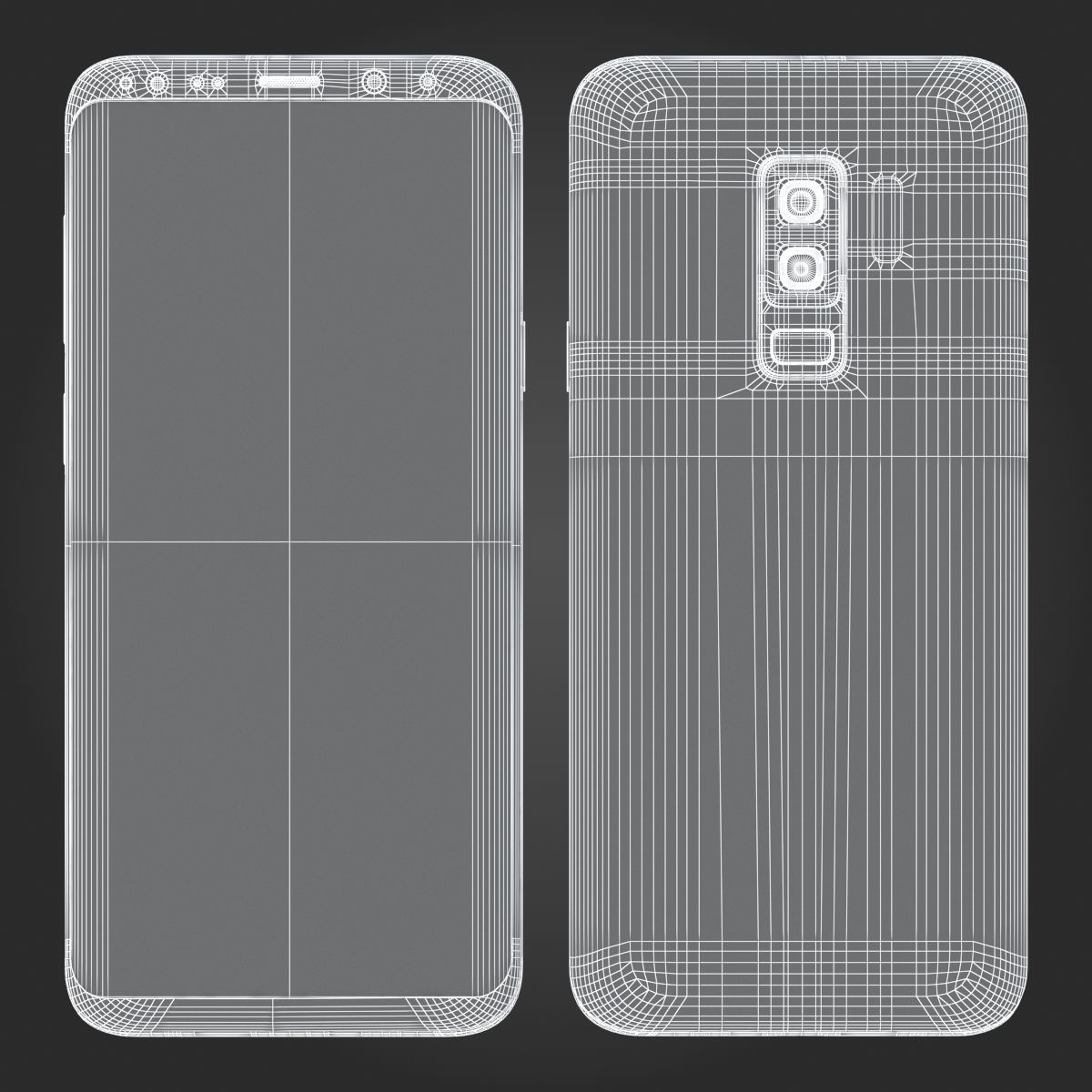 Samsung Galaxy S9 Plus Coral Blue 3D model_11
