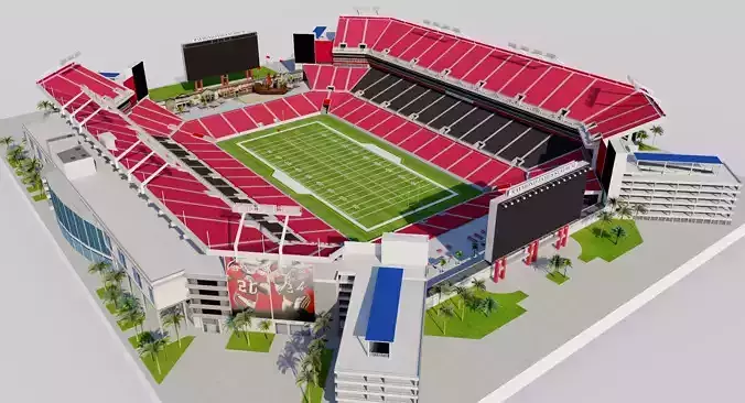 Raymond James Stadium - Tampa - Florida USA 3D model