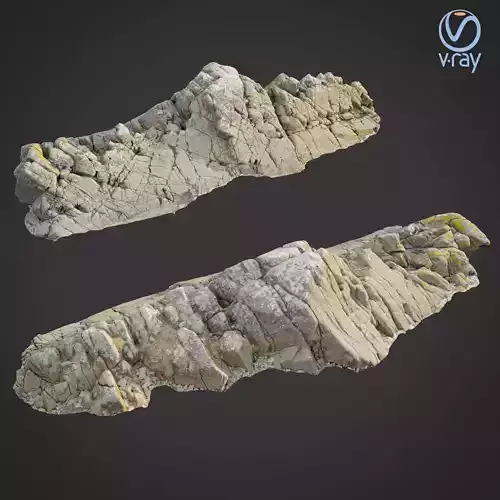 3d scanned rock cliff T