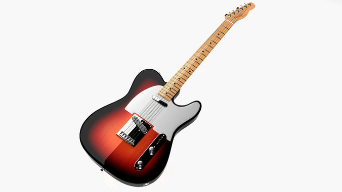 Fender Telecaster 1966 Low-poly 3D model