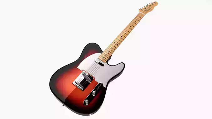 Fender Telecaster 1966 Low-poly 3D model