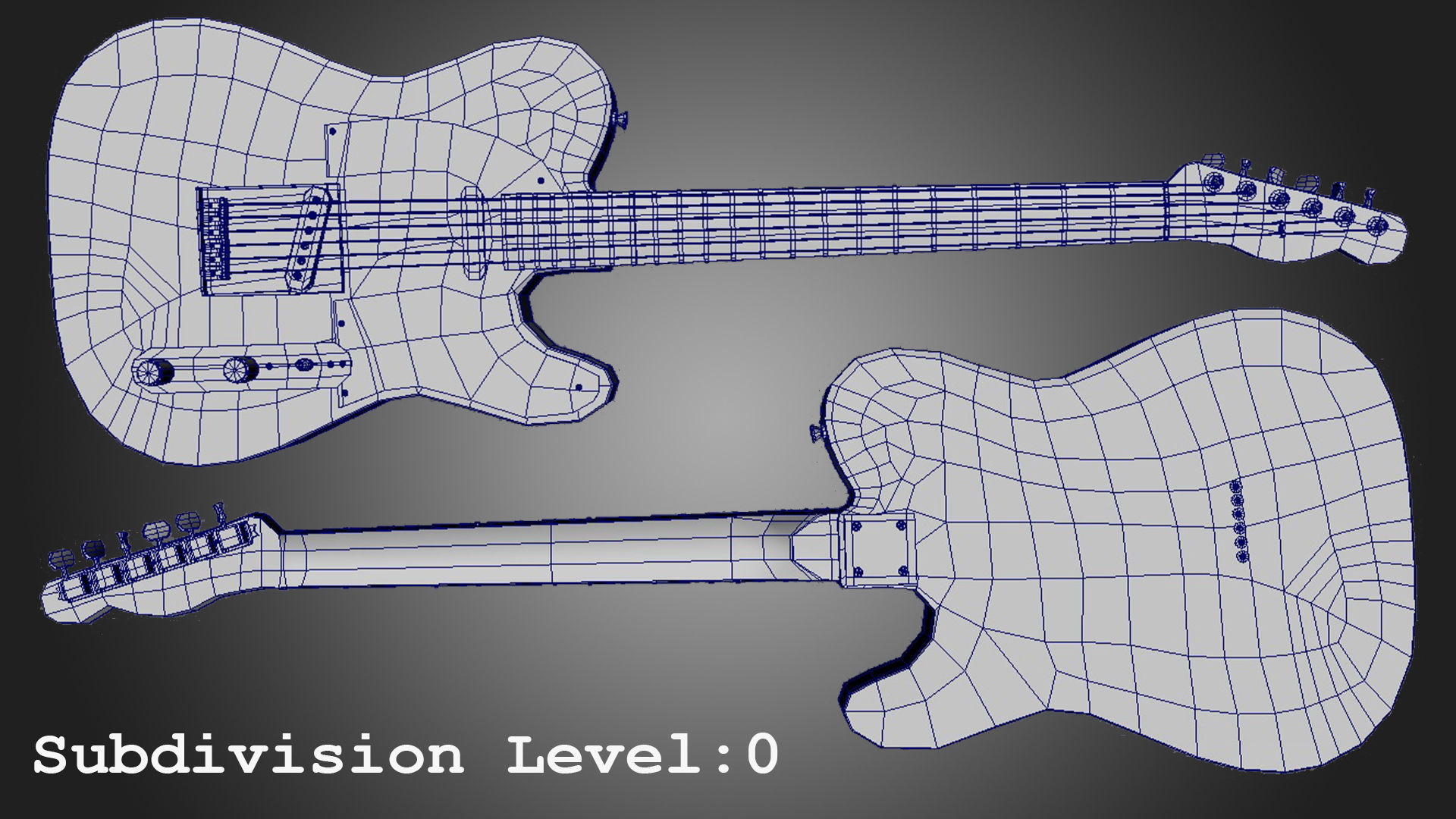 Fender Telecaster 1966 Low-poly 3D model_11