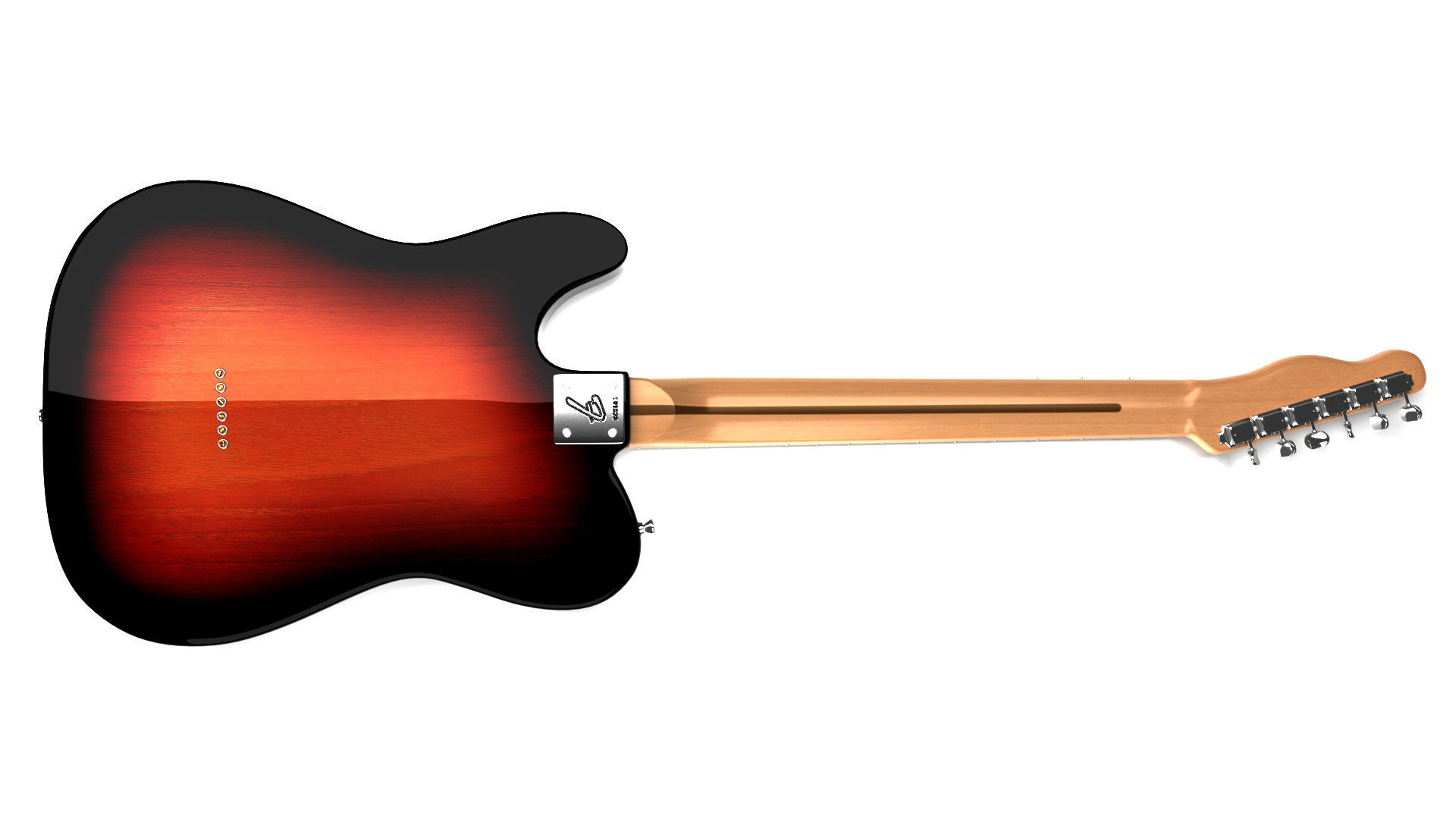 Fender Telecaster 1966 Low-poly 3D model_4