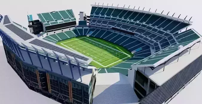 Lincoln Financial Field - Philadelphia Low-poly 3D model