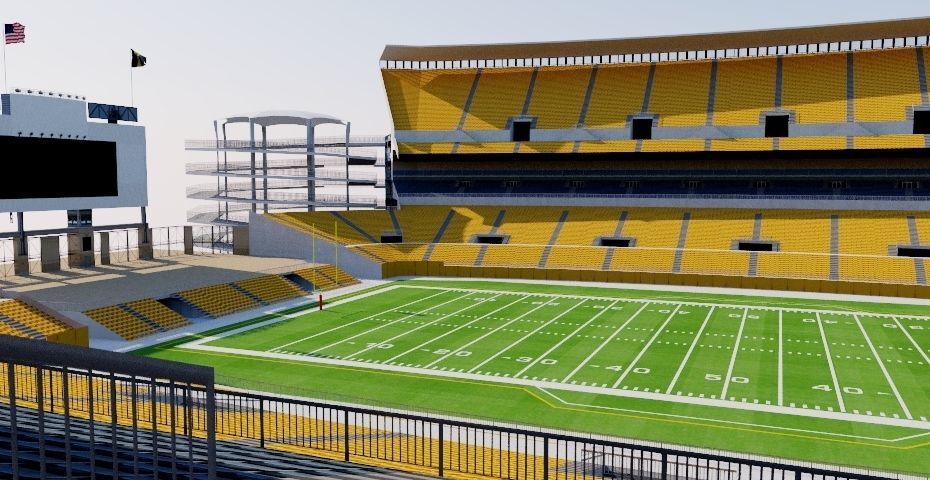 Heinz Field - Pittsburgh Low-poly 3D model_5
