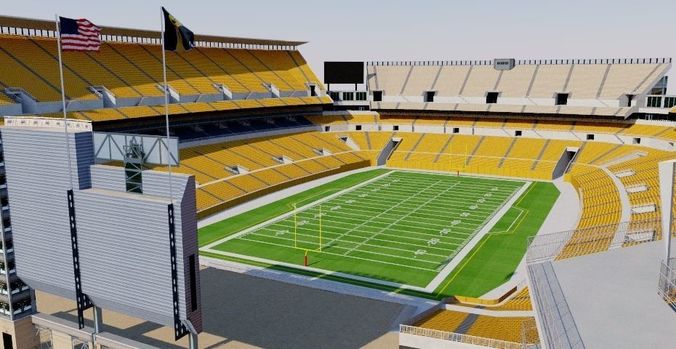 Heinz Field - Pittsburgh Low-poly 3D model
