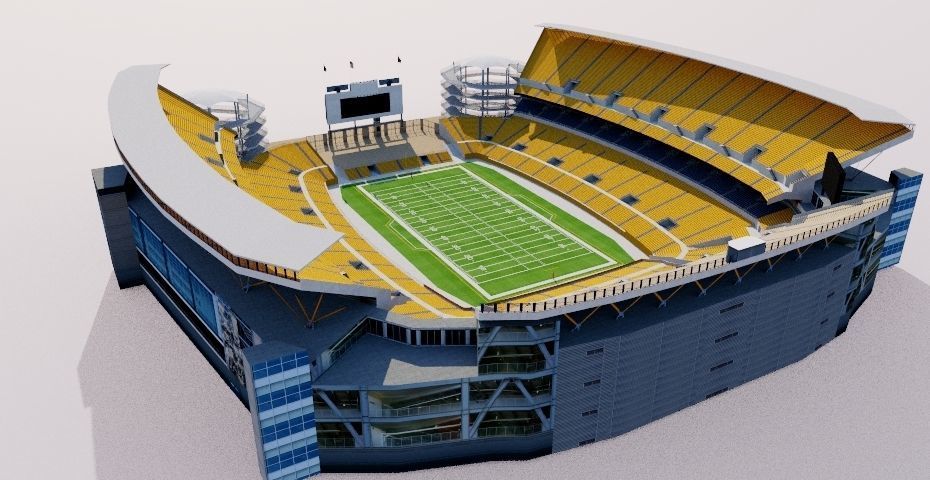 Heinz Field - Pittsburgh Low-poly 3D model_1