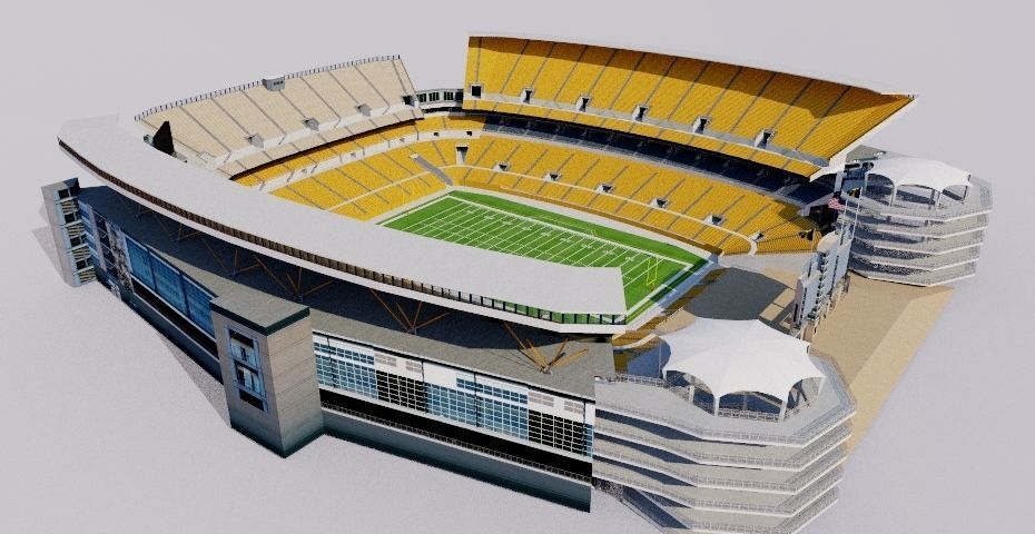 Heinz Field - Pittsburgh Low-poly 3D model_2