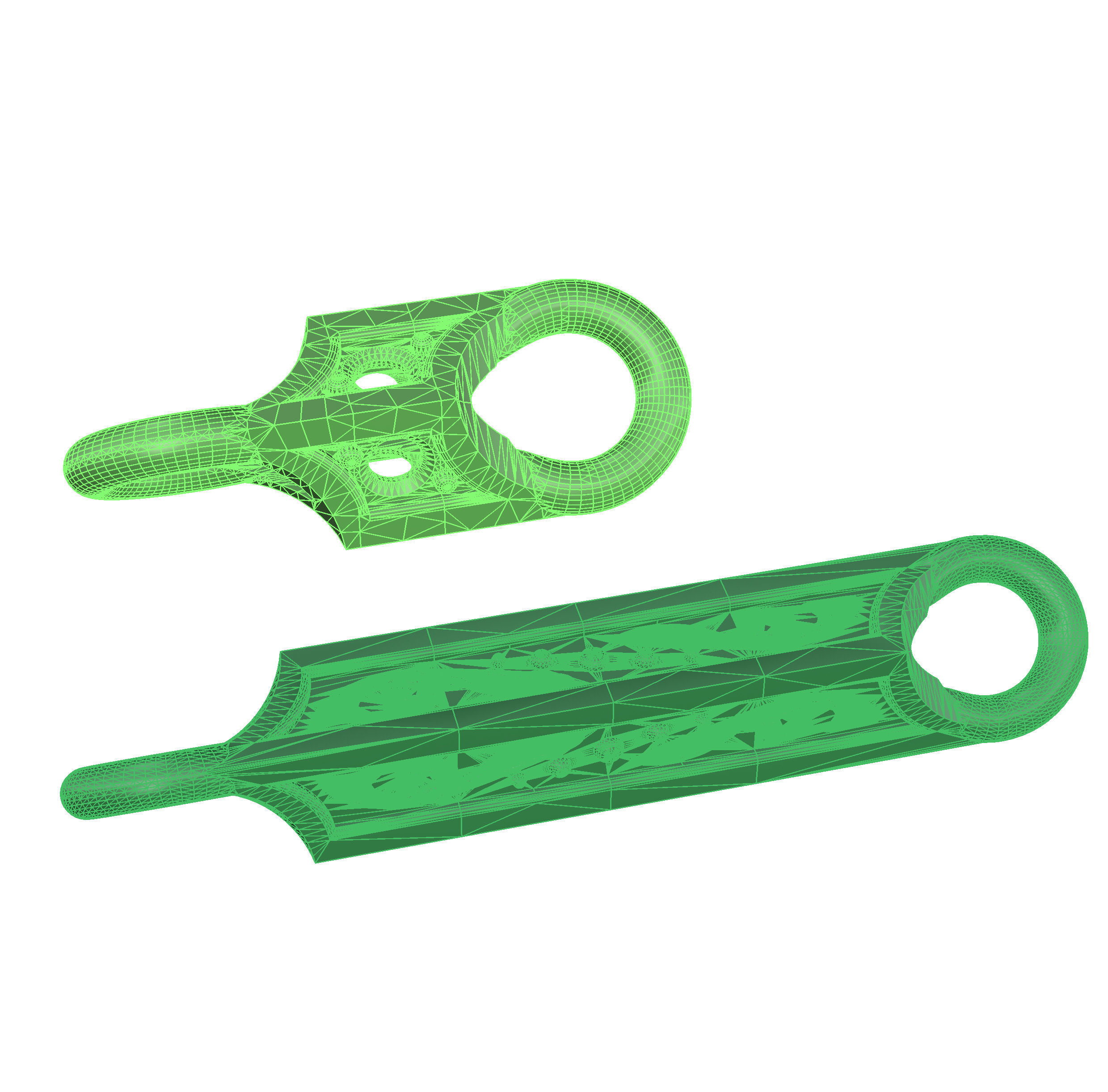 Chain square with a pattern and diamonds 3D print model_5