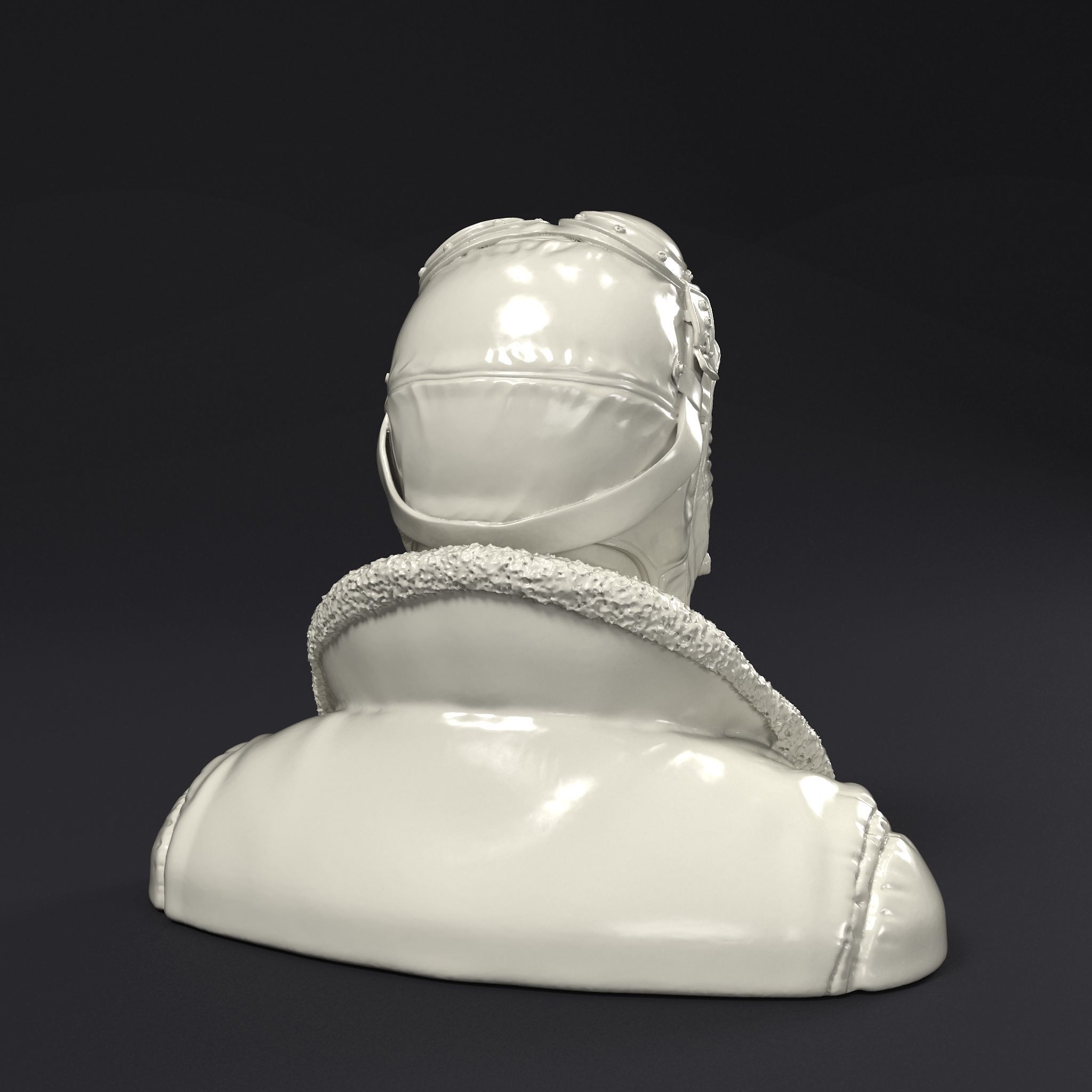 Steampunk pilot head 3D print model_7