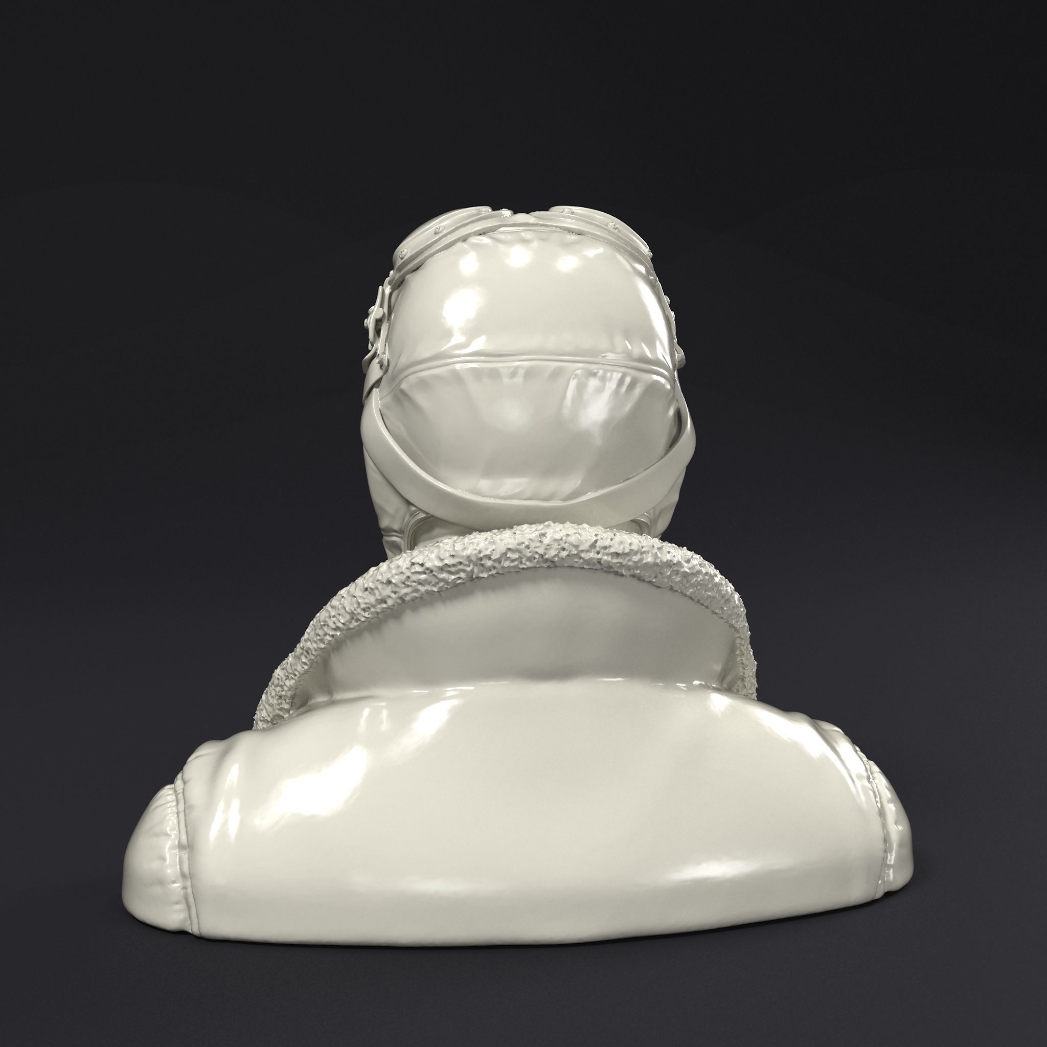 Steampunk pilot head 3D print model_6