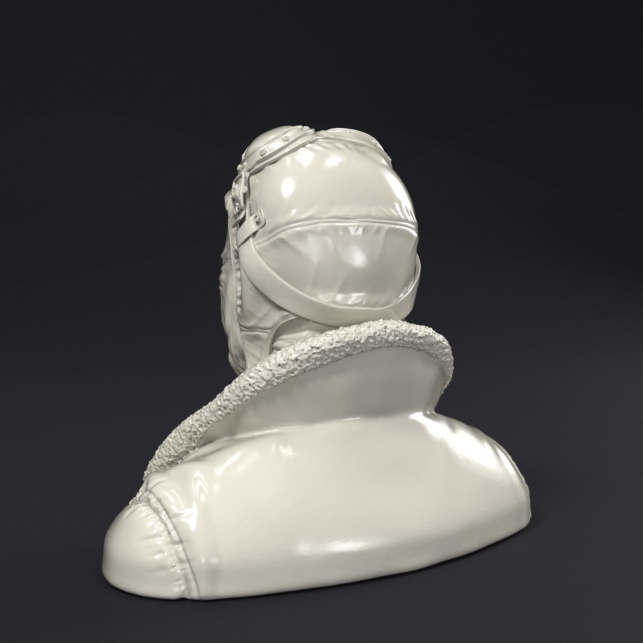 Steampunk pilot head 3D print model_5