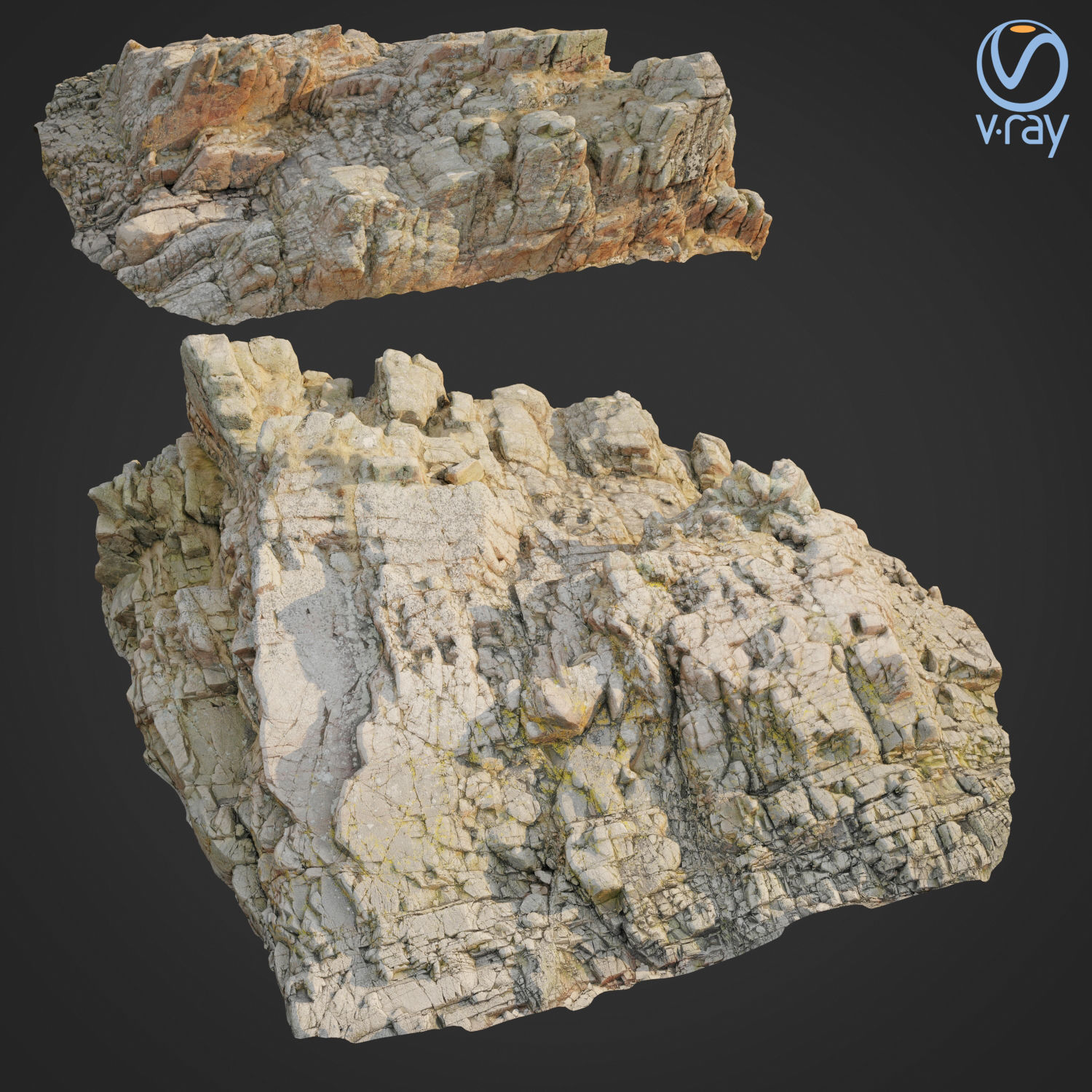 Cliff pack D bundle 3D model_3