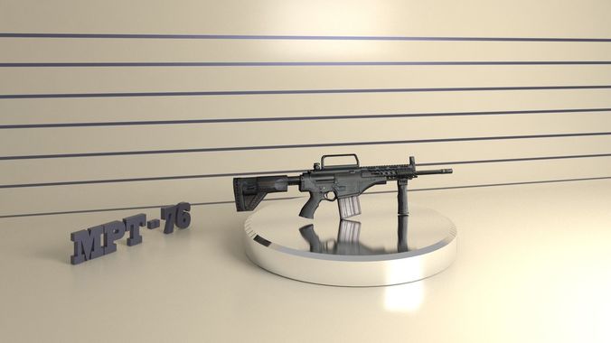 MPT-76 Turkish Weapon Piyade Tufegi  Low-poly 3D model