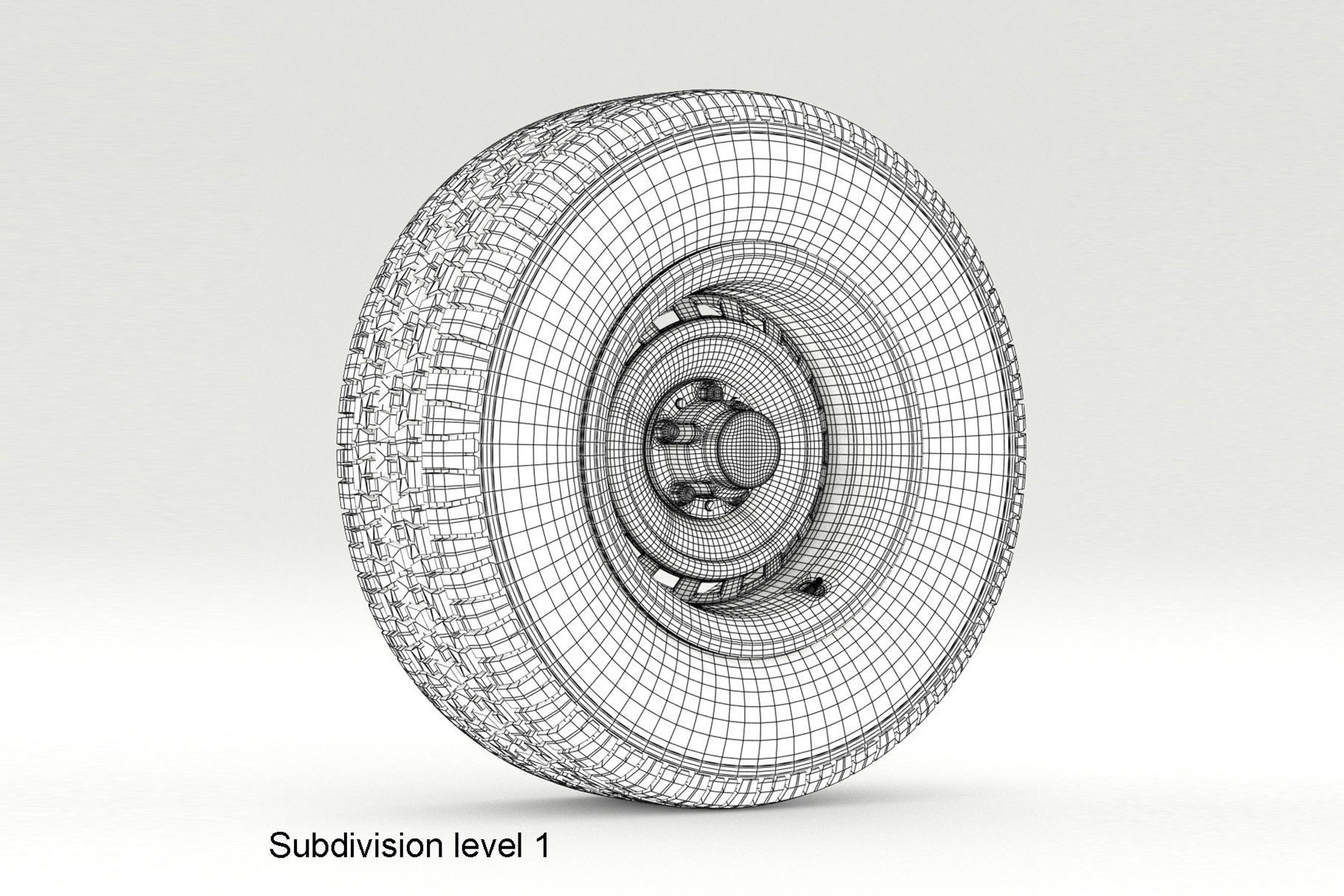 VINTAGE WHEEL AND TIRE 8 3D model_8