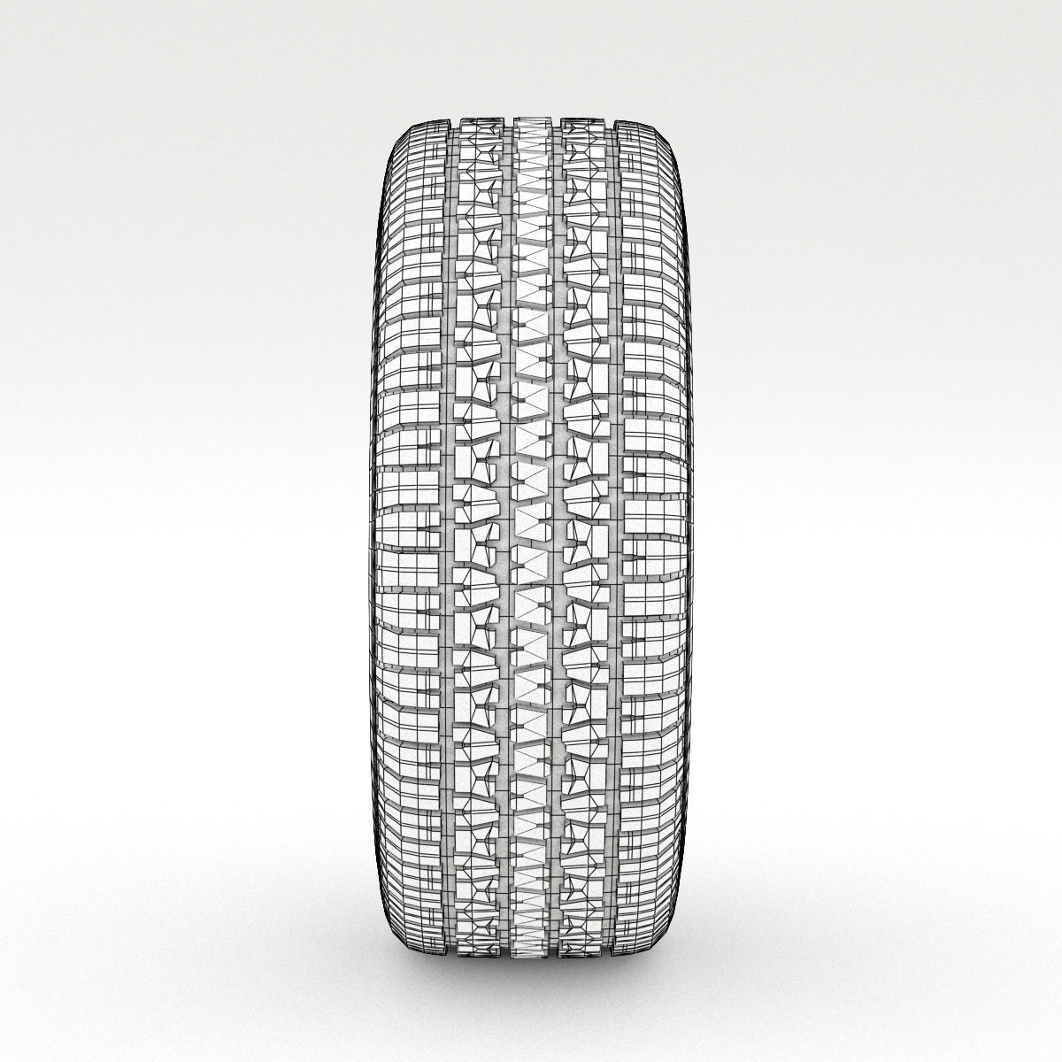 VINTAGE WHEEL AND TIRE 8 3D model_12