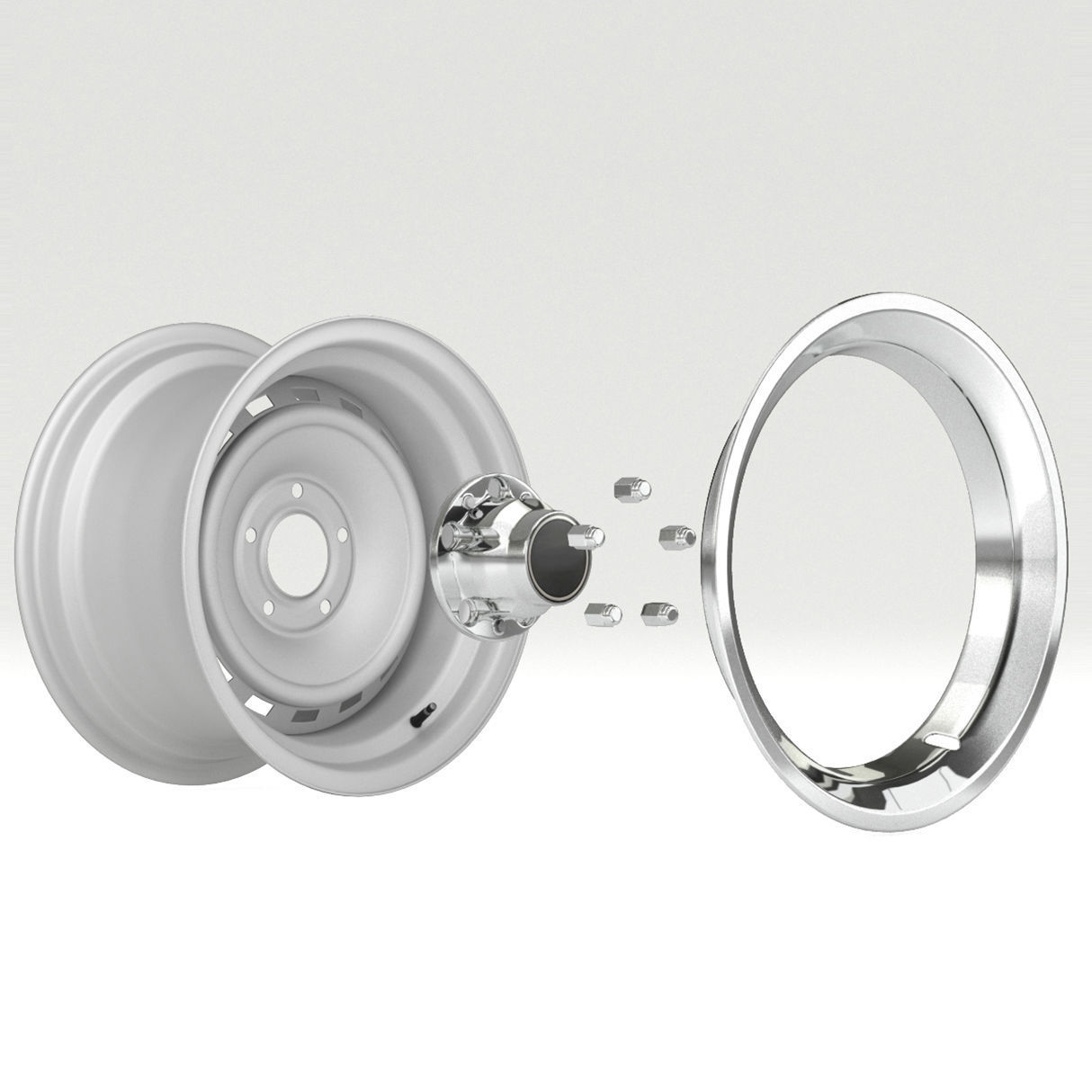 VINTAGE WHEEL AND TIRE 8 3D model_3