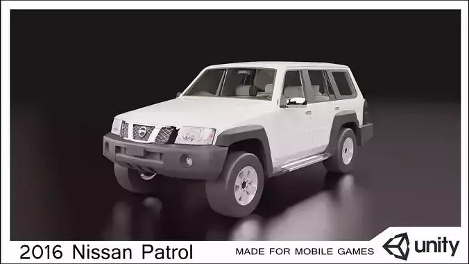2016 Nissan Patrol  Low-poly 3D model