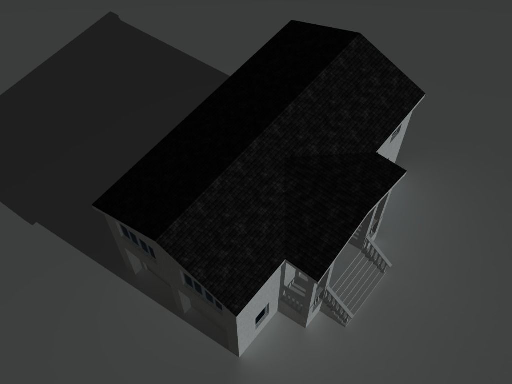 House Collection Set 3 with balcony Low-poly 3D model_10