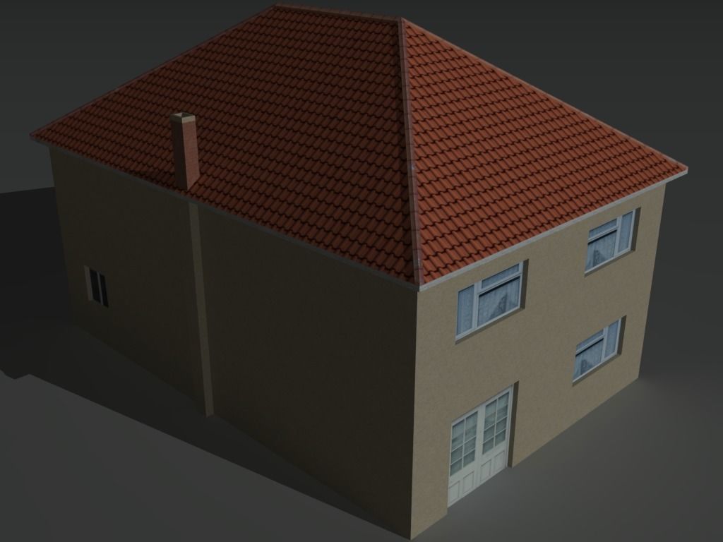 House Collection Set 3 with balcony Low-poly 3D model_17