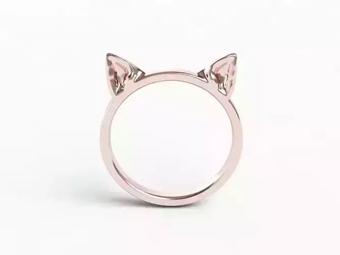 Cat ears ring 3D print model