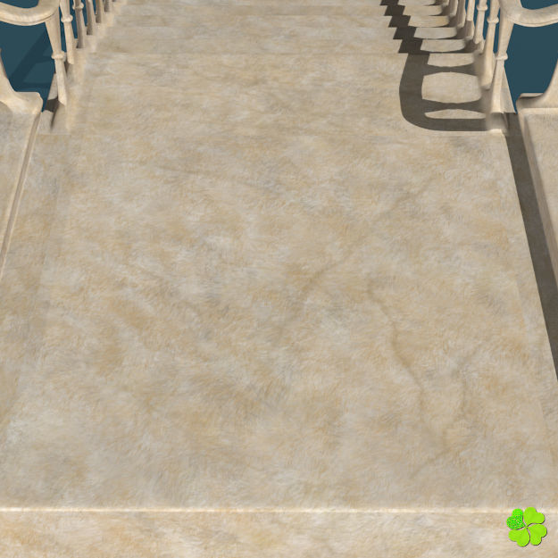 Marble staircase low poly Low-poly 3D model_18