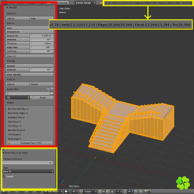 Marble staircase low poly Low-poly 3D model_32