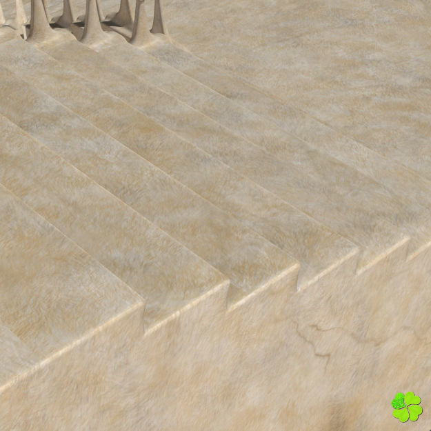 Marble staircase low poly Low-poly 3D model_13