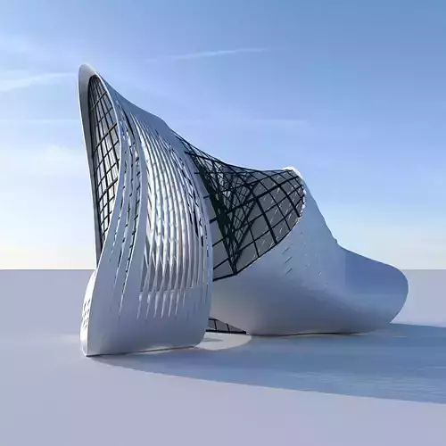 Futuristic building 5 3D model